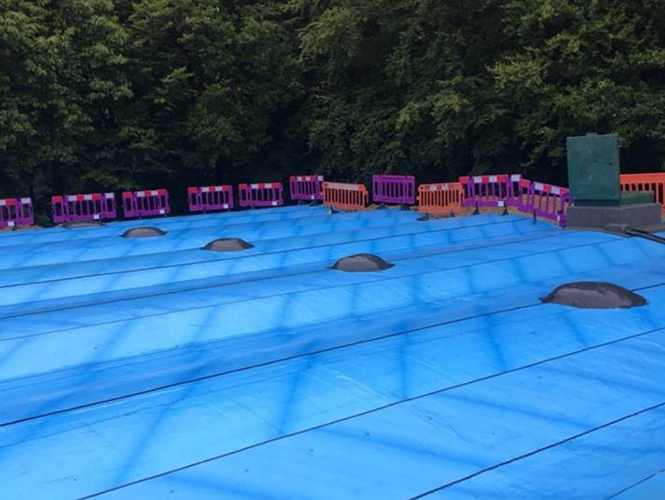 Premseal 100 waterproofing membrane on reservoir roof