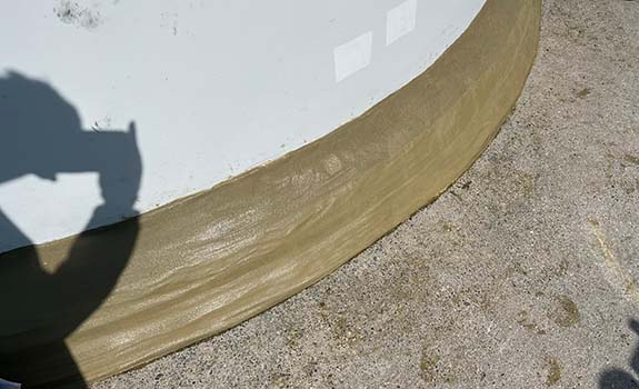 Premtape Hi-Tack is applied to the base of the wind turbine